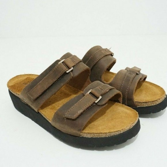 🆕Naot Platform Slip On Comfort Sandal Brown - Picture 1 of 8